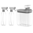 Kit 1 Dispenser 1,5L+ 2 Borrifador Multiuso Organizador Lavanderia