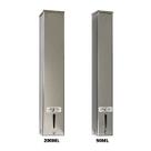 Kit 1 Dispenser Quadrado 200ml Inox + 1 Dispenser Quadrado 50ml Inox