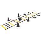 Kit 1 Escada 4 Cones C/Barreiras 4 Chapéus 1 Corda Roda