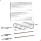 Kit 1 Espeto Grelha 2 Espadas 2 Auxiliares