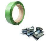 Kit - 1 Fita De Arquear Pet Verde 13 Mm + 3kg Selo Pet 13mm
