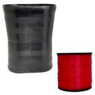 Kit 1 Lata Oval Preta + 1000jds De Linha Nylon P/ Pipa Cor:Preto