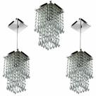 Kit 1 Lustre Cristal Acr. Spark + 2 Pendentes Spark Kit 1 Lustre Cristal Acr. Spark + 2 Pendentes Spark
