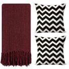 Kit 1 Manta Para Sofá 2,40 X 1,80 + 2 Capas de Almofada