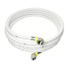 Kit 1 Metro Tubo Gas Pex Branco Uv 16mm 2 Cotovelos Prensado