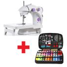Kit 1 Mini máquina de costura portátil, 1 Mesa Extensora e 1 Kit de costura Kit 1 Mini máquina de costura portátil, 1 Mesa Extensora e 1 Kit de costura