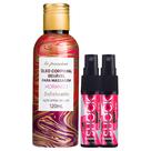 Kit 1 Óleo beijável Morango Massagem Banho + 2 Óleo Spray Shock Plus Morango Sofisticatto