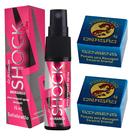 Kit 1 Óleo Spray Shock Plus Morango + 2 Pomada Fogo do Dragão Ginseng Azul