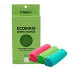Kit 1 Pano Para Limpeza de Vidros Espelhos e Inox 3 Pano Mágico Flanela Microfibra 30x30 Sortidos Kit 1 Pano Para Limpeza de Vidros Espelhos e Inox 3 Pano Mágico Flanela Microfibra 30x30 Sortidos