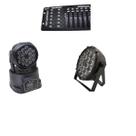 Kit 1 par led slim rgbw 18x12w full 1 mini wash 18x3w dmx 512