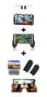 Kit 1 Par Luva Dedo C/case + 1 Gamepad + 1 Par Gatilho R1 L1