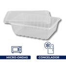 Kit 1 Pct Bandeja Retangular 1200Ml RioPlastic 12Un Com Tampa Sem Divisoria