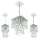 Kit 1 Pendente Cristal Acr Marry + 2 Pendentes Spark Branco