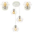 Kit 1 Pendente Triplo + 2 Arandelas Diamante Aramado Branco Kit 1 Pendente Triplo + 2 Arandelas Diamante Aramado Branco