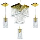 Kit 1 Pendentes Marrycrillic + 3 Pendentes Clearcrilic Gold Kit 1 Pendentes Marrycrillic + 3 Pendentes Clearcrilic Gold