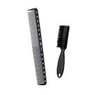 kit 1 Pente de Carbono e 1 escovinha de disfarce degrade para Barbeiro Barbershop Barbeiro Cabelereiro
