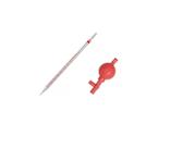 Kit 1 Pipeta Graduada 10ML E 1 Pera pipetador 3 Vias