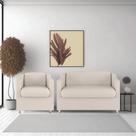 Kit 1 Poltrona + Namoradeira Bia Decorativa Reforçada Recepção Clínica Salão Sala de Estar Suede