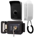 Kit 1 Porteiro Interfone IPR1010 e 1 Fechadura FX1500 preta INTELBRAS IPR 1010 FX 1500