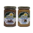 Kit 1 Pote Doce de Leite Cremoso com Coco 1 Doce de Leite Pastoso Chocolate 420g Fazenda Sonnenhof