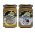 Kit 1 Pote Doce de Leite Cremoso com Coco 1 Doce de Leite Talhado 420g Fazenda Sonnenhof