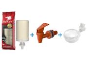 KIT 1 Refil Vela Filtro Barro São João + 1 Torneira + 1 Boia