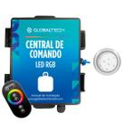 Kit 1 Refletor LED Piscina RGB 9W Inox + Central Touch