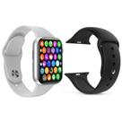 Kit 1 Relógio Inteligente Smartwatch W34 S Branco Ios + 1 Pulseira Extra Silicone Preto