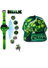 Kit 1 Relógio Projetor Imagens Hulk + 1 Boné Hulk