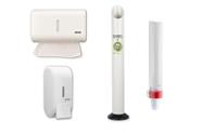 Kit 1 Saboneteira Branca + 1 Toalheiro Branco + LIXOCOPO + PCB