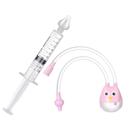 Kit 1 Seringa E 1 Aspirador Lavagem e Limpeza Nasal Bebês Cor da Coruja:Rosa