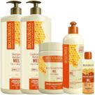 Kit 1 Shamp 1 Condic 1 Banho 1L 1 Final. 500ml 1 Fix 55ml Mel Nutritivo