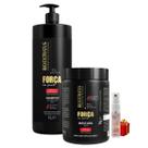 Kit 1 Shampoo 1 Banho de Creme Força com Pimenta 1L + Presente Lourre 15ml
