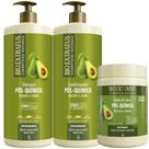 Kit 1 Shampoo 1 Condicionador 1 Banho de Creme Pós Quimica 1 L