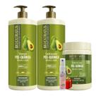 Kit 1 Shampoo 1 Condicionador 1 Banho de Creme Pós Quimica 1 L + Presente Lourre 15ml