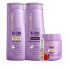 Kit 1 Shampoo 1 Condicionador 1 mascara Desamarelador Blond Bioreflex 250 ML + Presente Lourre 15ml