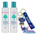 Kit 1 Shampoo + 1 Recondicionador Contra Piolhos Arruda e Citronela Abelha Rainha + Chaveiro Stitch