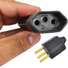 Kit 1 Tomada Fêmea+ 1 Plugue macho Com 3 Pinos 10A - Preto Kit 1 Tomada Fêmea+ 1 Plugue macho Com 3 Pinos 10A - Preto