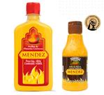 Kit 1 unid. Molho de Pimenta Cremoso Tradicional Mendez 490 ml 1 Molho de Pimenta Defumado 215ml