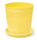 Kit 1 Vaso + 1 Prato Jardim 1,7 Litros Amarelo Nutriplan