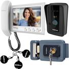 Kit 1 Vídeo Porteiro Interfone IVR 7 ID + 1 Fechadura FX1500 CINZA INTELBRAS IVR7 FX 1500
