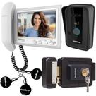 Kit 1 Vídeo Porteiro Interfone IVR 7 ID + 1 Fechadura FX1500 INTELBRAS IVR7 FX 1500