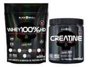 Kit 1 Whey Protein 100% Hd 900g Cookies + 1 Creatina 300g