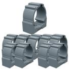 Kit 10 abracadeira pvc cinza 1/2" masster