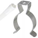 Kit 10 Abraçadeira Suporte Para Lâmpada Florescente Led Tubular T-8 30W Aço Zincado Sustentação Redy