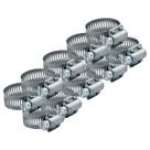 Kit 10 Abraçadeira Zincada Fita 12,5mm - 13 x 19mm (1/2""x 3/4"")