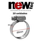 Kit 10 Abraçadeira Zincada Fita 9mm - 2.3/4x3.1/2 (70x89mm)