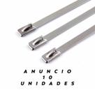 Kit 10 Abraçadeira Zip Tie Lacre Inox Termotape 7,9x679mm