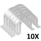Kit 10 Abraçadeiras de Metal Canos e Tubulações Tipo U 4''