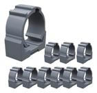 Kit 10 Abraçadeiras Pvc Cinza Sobrepor Para Eletroduto 3/4''
